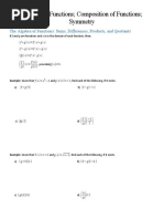 Algebra of Functions Composition Symmetry