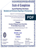 Recognizing and Reporting Child Abuse