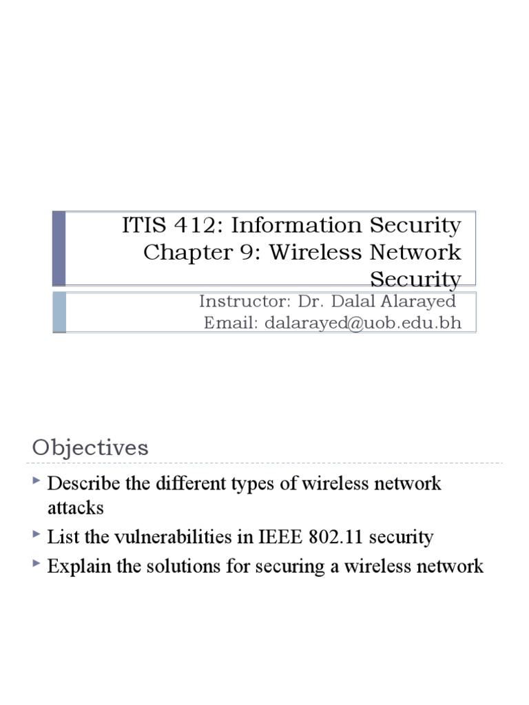 Chapter 9-Wireless Network Security | PDF | Wireless Lan | Computer Network