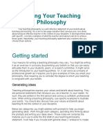 Guide in Formulating Your Philosophy of Education