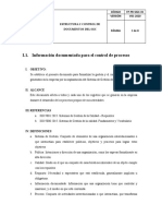 ESTRUCTURA Y CONTROL DE DOCUMENTOS DEL SGC ISO 9001