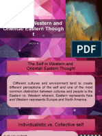 The Self in Western and Oriental or Eastern Thought