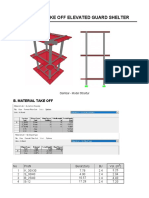 Material Take Off Elevated Guard Shelter: A. Data Struktur