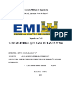 % Porcentaje Que Pasa Por El Tamiz N°200