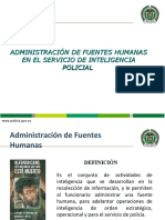 Administración fuentes humanas inteligencia policial