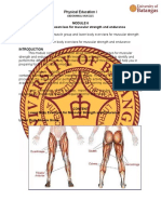 Physical Education I: Lower Body Exercises For Muscular Strength and Endurance Learning Outcomes