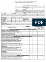 Checklist On Compliance With Safety and Health Measures To Prevent and Control Covid-19 Transmission