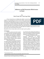 The Goalkeeper Influence On Ball Possession Effectiveness in Futsal