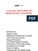 Unit - 1: General Features of Reinforced Concrete