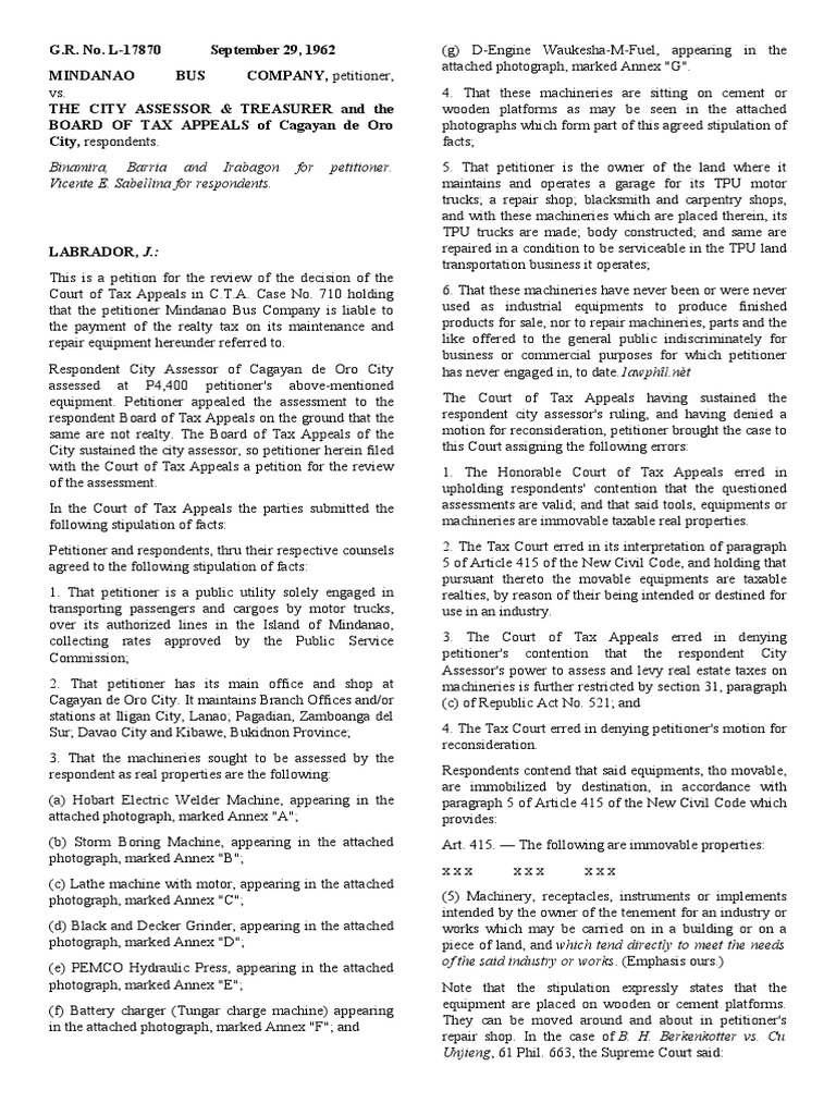 Analysis of Whether Maintenance and Repair Equipment Owned by a