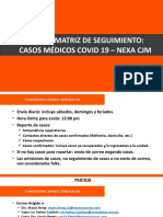 Taller Matriz de Seguimiento Casos Médicos Covid 19