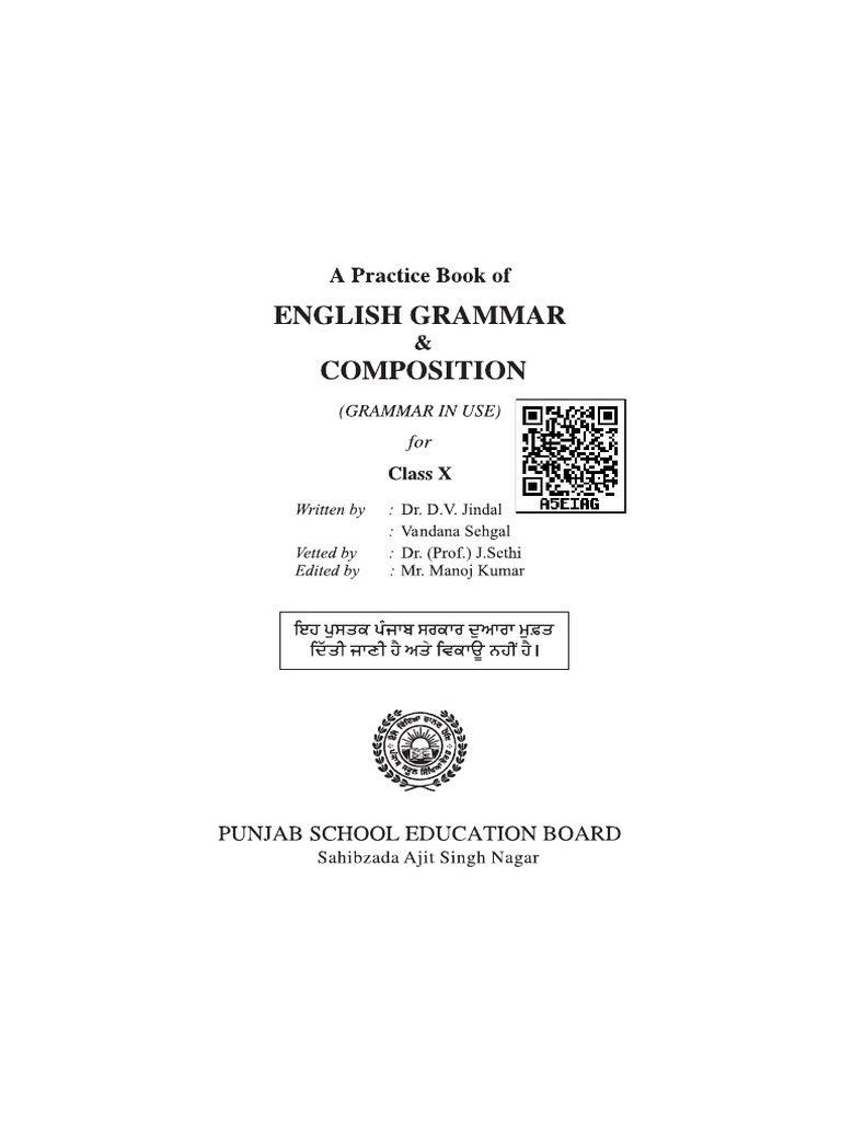 English Grammar and Composition 10 PDF