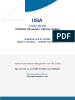 CCBA Exam: Questions & Answers (Demo Version - Limited Content)