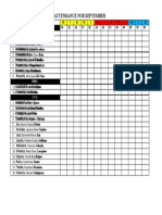 Attendance For September: Boys Boys Girls