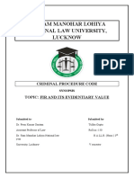 Dr. Ram Manohar Lohiya National Law University, Lucknow: Criminal Procedure Code