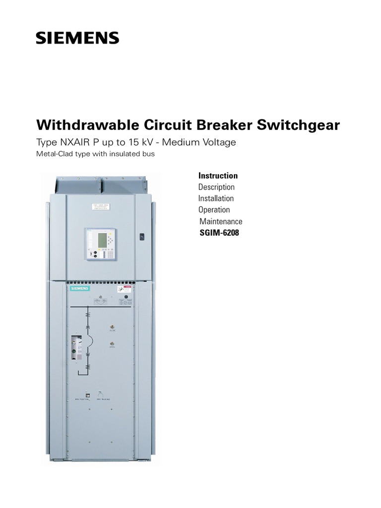 Withdrawable Circuit Breaker Switchgear 7/SH1 ,53XSWRN90HGLXP9ROWDJH