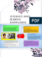 Internet: Does It Bring Knowledge