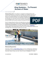 Waterproofing Systems Prevent Water Damage