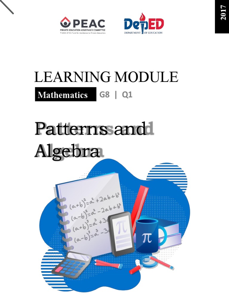G8 Patterns and Algebra Learning Module | PDF | Factorization | Area