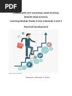 Dumaguete City National High School Senior High School Learning Module Weeks 3 and 4 Modules 3 and 4 Personal Development