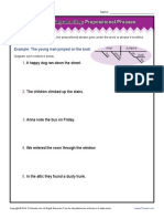 Sentence Diagramming:: Prepositional Phrases