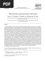 Theoretically Estimated Peak Wind Loads: Henry W. Tieleman, Zhongfu Ge, Muhammad R. Hajj