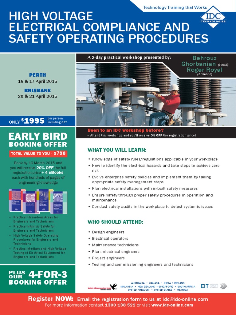 High Voltage Electrical Compliance and Safety Operating Procedures