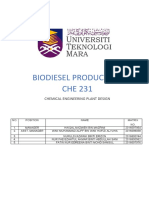 Biodiesel Plant Design