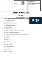 Sample - A "8:30 - 11:30": I-Choose The Best Answer