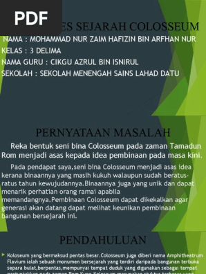 Kajian Kes Sejarah Colosseum Pdf