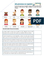 Identifying People in Spanish PDF Worksheet Physical Descriptions Identificando Personas en Español