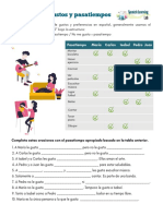 Hobbies Likes Dislikes Spanish Worksheet Pasatiempos en Español Ejercicios en PDF