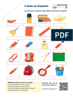 Classroom Objects Spanish Worksheet Objetos Aula Español PDF