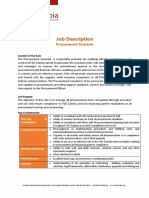 Procurement Assistant JD 17,12,19