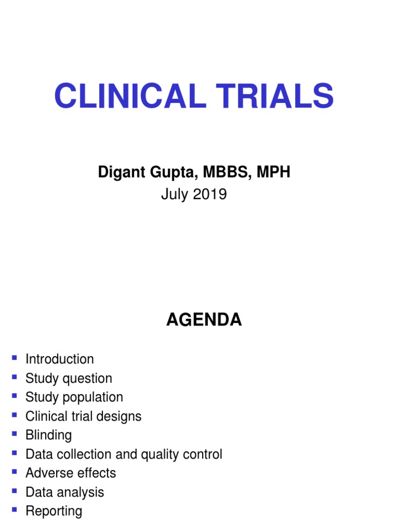 Overview of Clinical Trials and Designs | PDF | Clinical Trial | Placebo