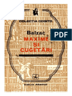 Balzac - Maxime Si Cugetari PDF