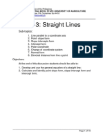 Topic 2a. Straight Line