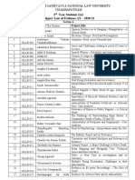 Damodaram Sanjivayya National Law University: Visakhapatnam: 3 Year Students List Subject: Law of Evidence AY - 2020-21