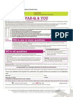 Form 1. Physical Activity Readiness Questionnaire