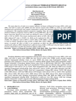 Pengaruh Financial Leverage Terhadap Profitabilitas: Jurnal Administrasi Bisnis (JAB) - Vol. 1 No. 1 Januari 2015 - 1
