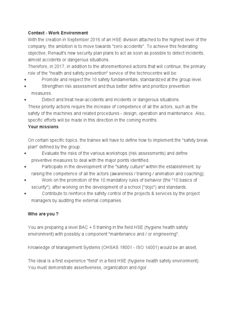 Context - Work Environment | PDF