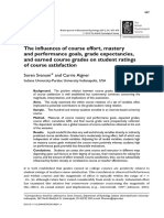 Svanum, Agner - The Influences of Course Effort, Mastery and Performance Goals, Grade Expectancies, and Earned Course Grades On Student Ratings of Course Satisfaction, 2011