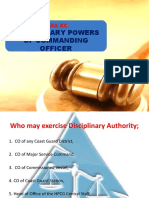 Disciplinary Powers of Commanding Officer