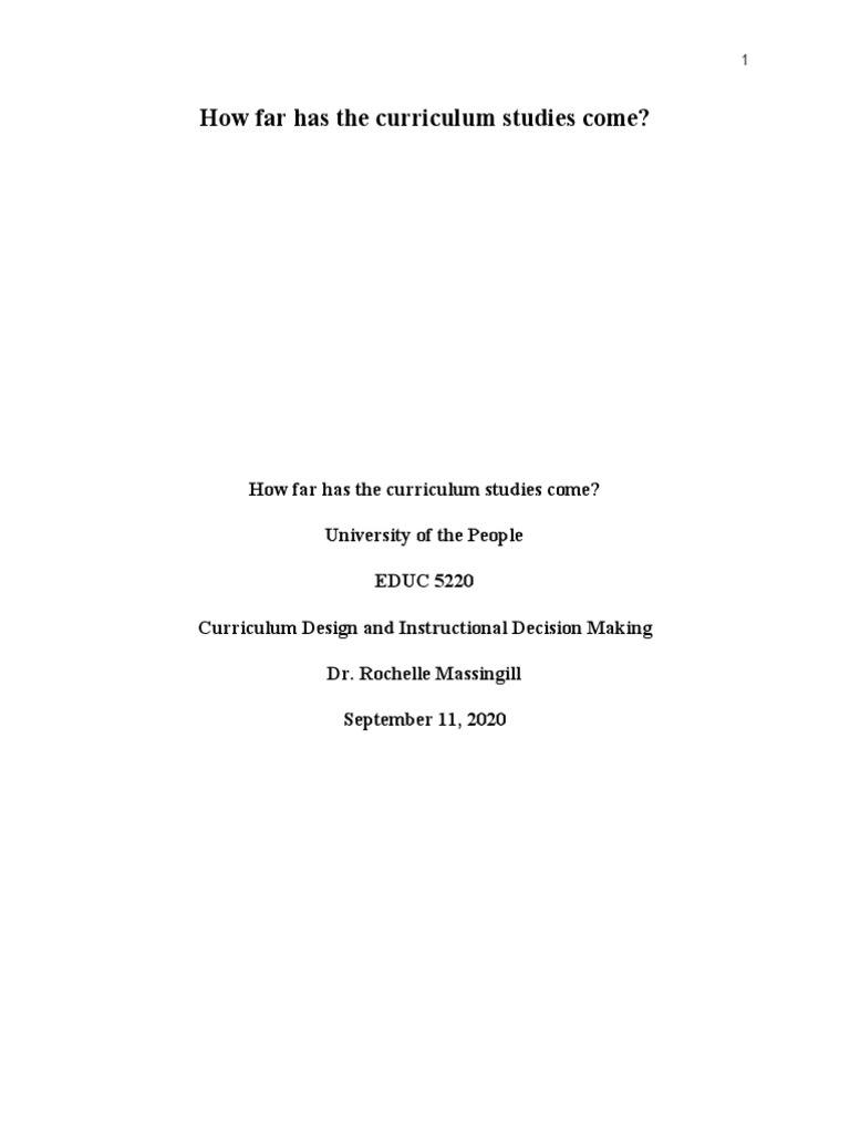 Evolution of Curriculum Studies | PDF | Curriculum | Postmodernism