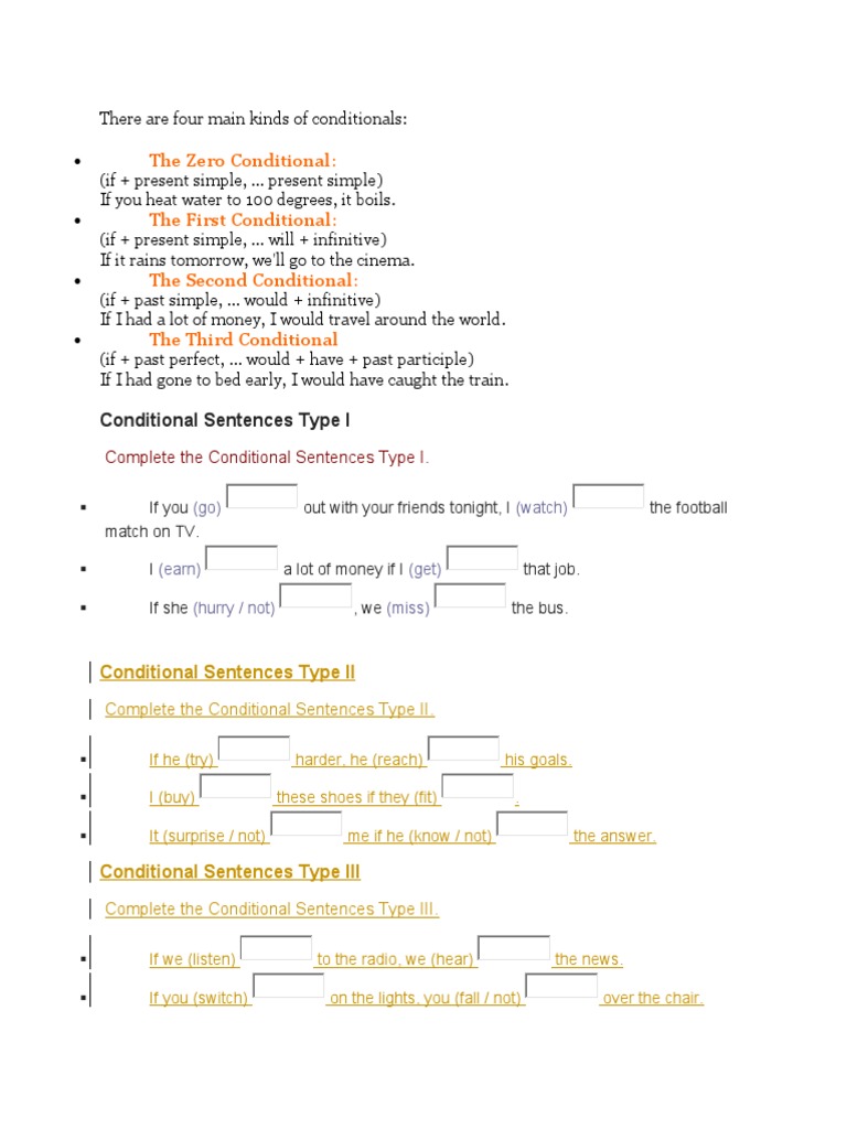 Understanding Conditional Sentences | PDF | Linguistic Morphology | Syntax