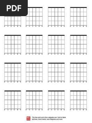 Blank Bass Guitar Chord Chart