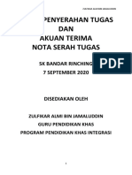 Nota PENYERAHAN TUGAS