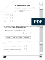 Year 5 English Grammar and Punctuation Test 4