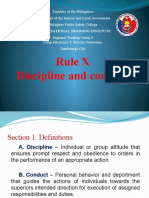 Rule X Discipline and Conduct