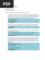 Time Value of Money (Straight Problems)